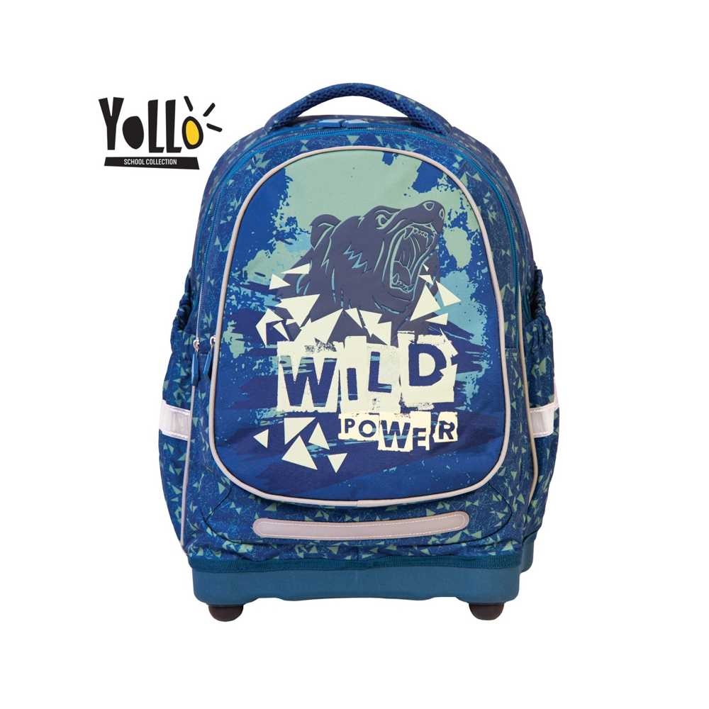 Ghiozdan Wild power, baza spuma EVA, ajustabil, 3 fermoare, model unisex - imagine 7